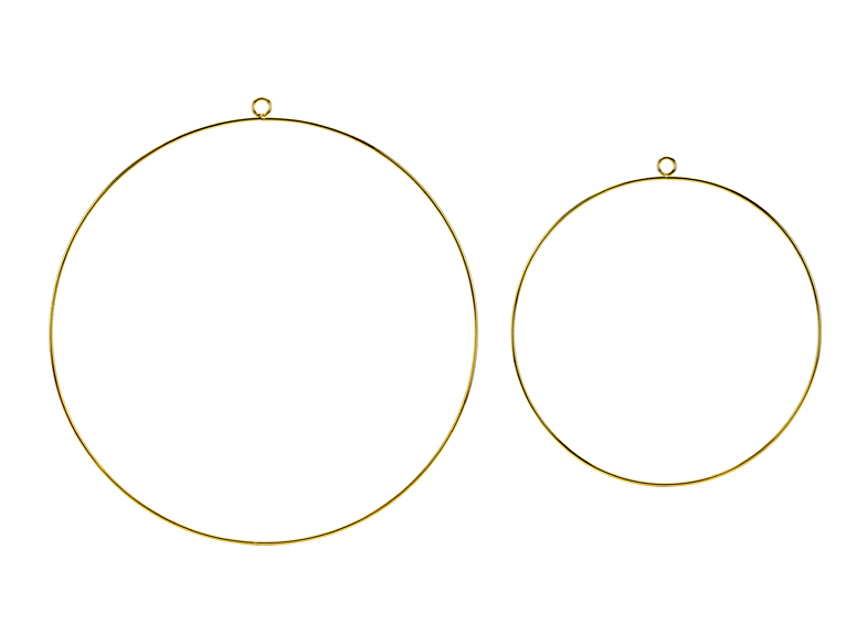 Circulo metal dorado // 2 uds.
