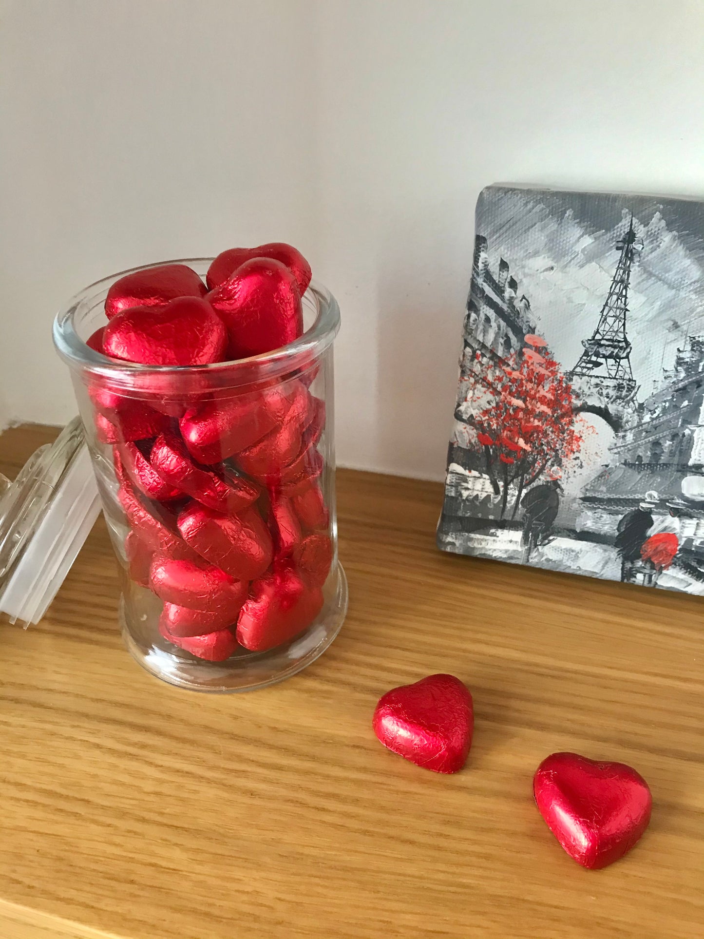 Sweet box corazón, mensaje personalizado y bombones de chocolate