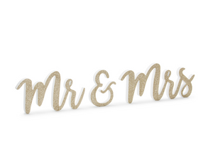 Letras Mr & Mrs madera