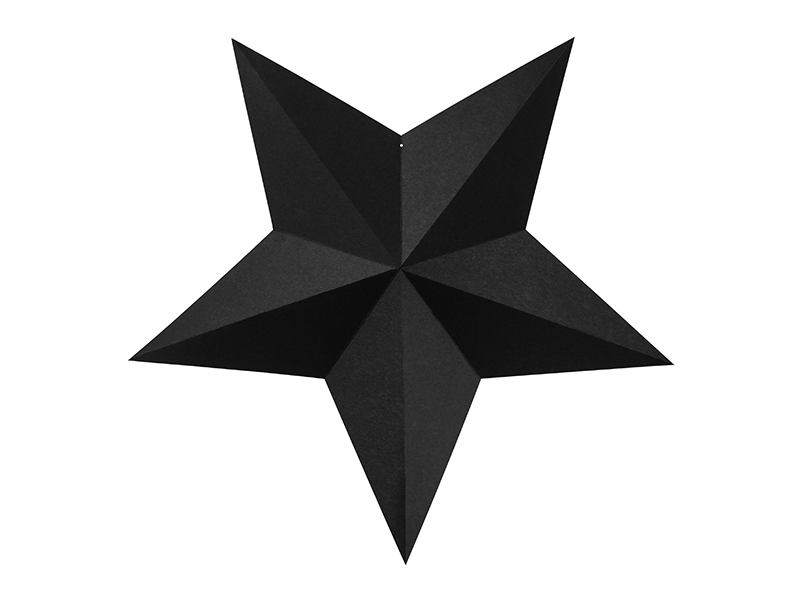 Estrellas decorativas negras (6 uds)